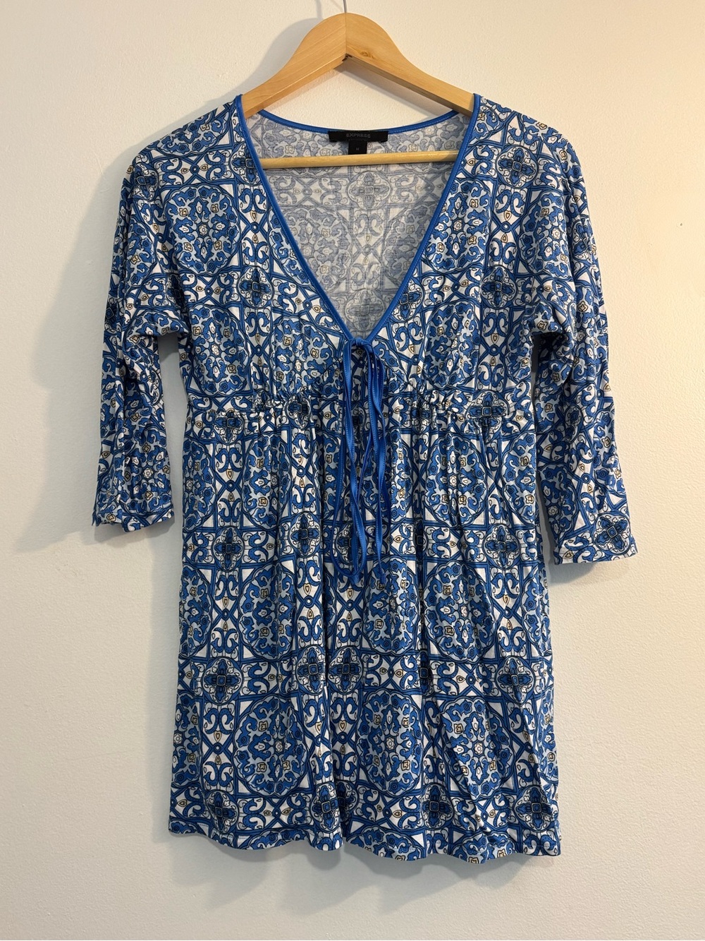 Vintage Y2K Babydoll V Neck Top Shirt Express M True Vintage 2007